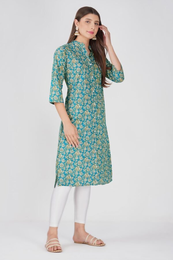 4.2 Munsell Blue - Kurti With Collar P3