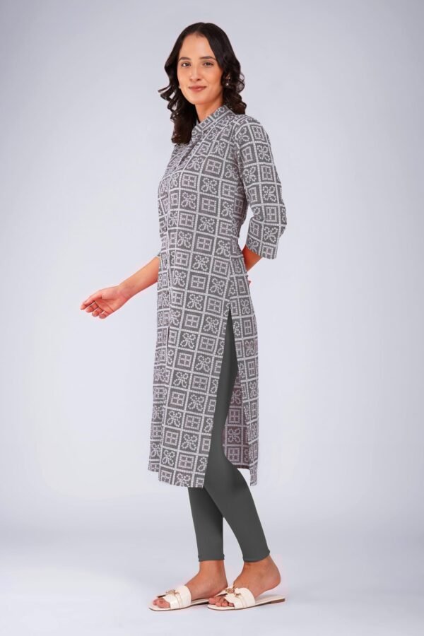4.3 Grey - Kurti With Collar P5