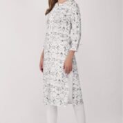 4.3 Grey - Kurti With Round Neck P1D1