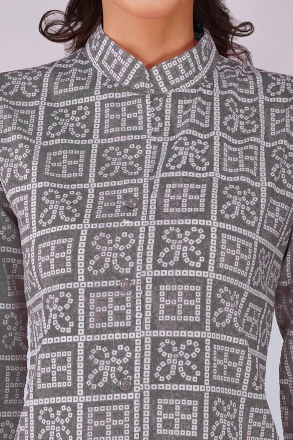 4.4 Grey - Kurti With Collar P5