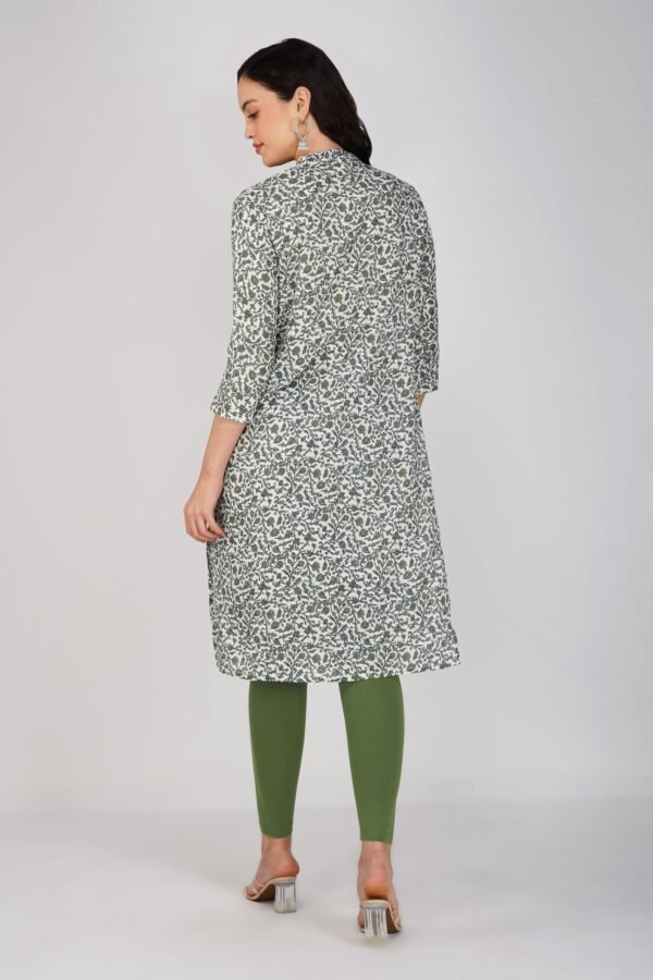 4.4 Olive Grey - Kurti With Collar P1