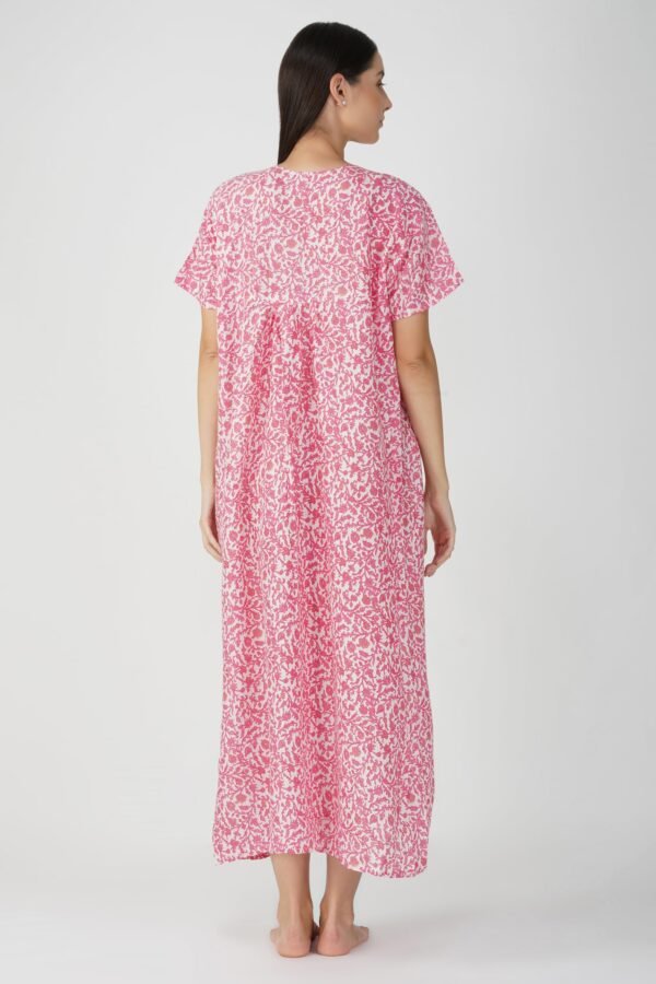 4.4 Pink - Zipper Closure Nighty D1