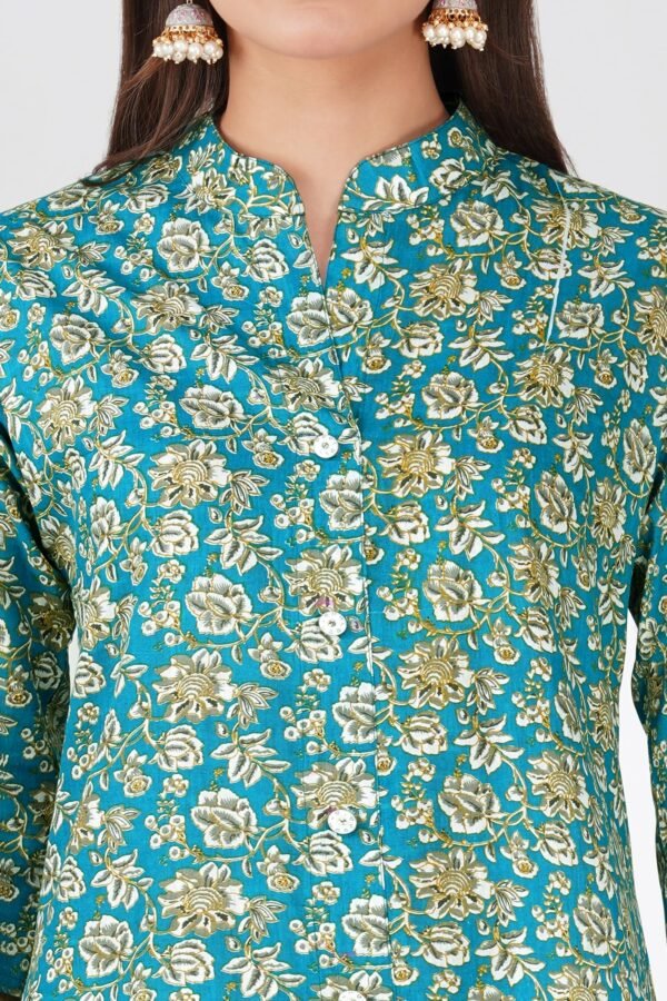 4.5 Munsell Blue - Kurti With Collar P3