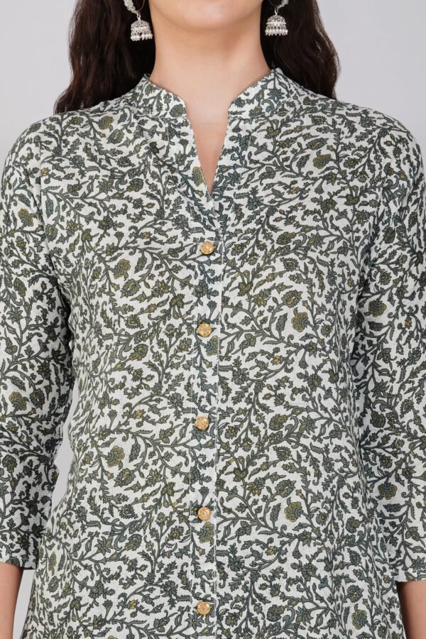 4.5 Olive Grey - Kurti With Collar P1