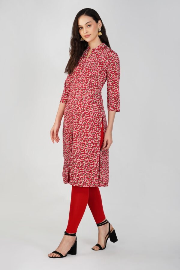 5.2 Red - Kurti With Collar P2
