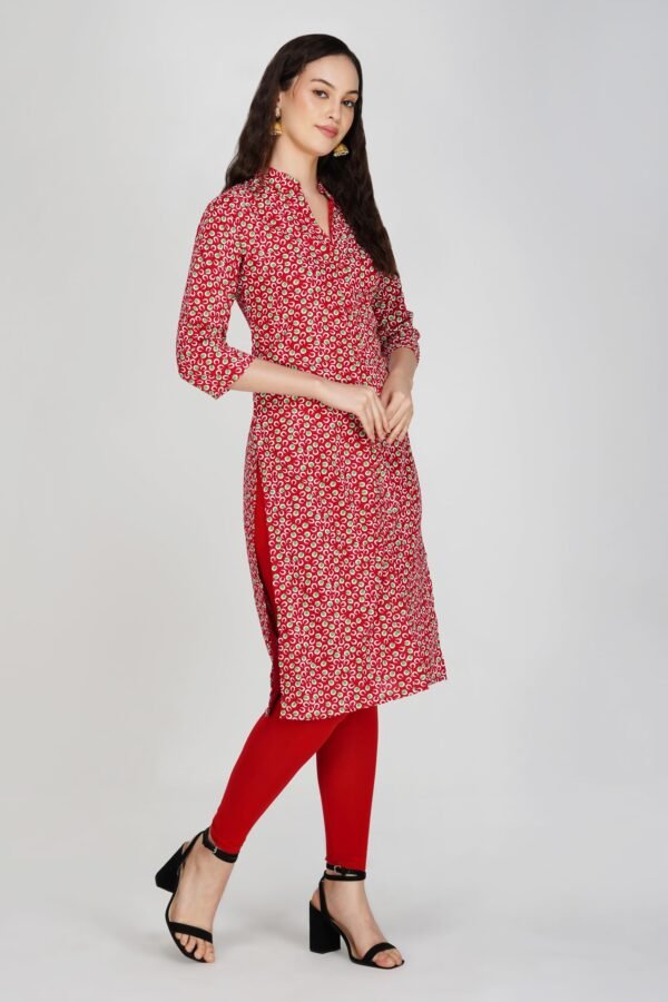 5.3 Red - Kurti With Collar P2