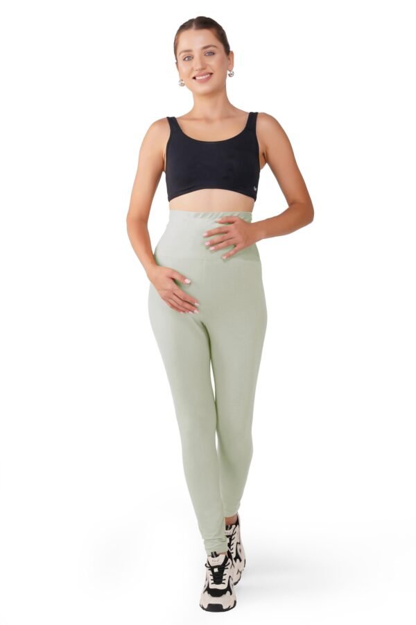 6.1 Pale Olive - Maternity Leggings