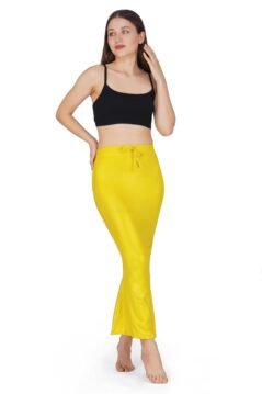 Yellow Fish Cut Shimmer Shapewear for Women