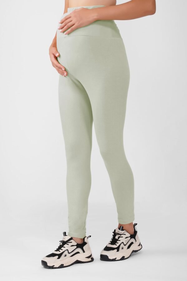 6.3 Pale Olive - Maternity Leggings