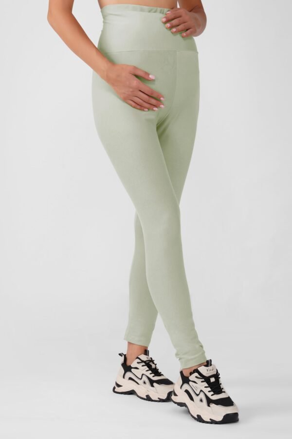 6.4 Pale Olive - Maternity Leggings