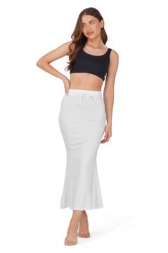 White Fish Cut Shimmer Shapewear for Women