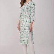 4.3 Green - Kurti With V Neck P1D1